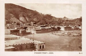 RPPC STEAMER POINT I ADEN YEMEN MIDDLE EAST REAL PHOTO POSTCARD