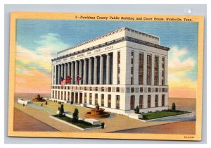 Vintage 1940s Postcard Davidson County Court House, Nashville, Tennessee