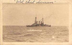 RPPC, Real Photo,  USS Nebraska, Old Division,  Postcard