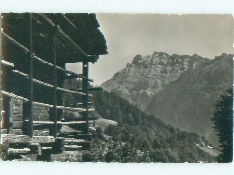 old rppc DENT DE MORCLES MOUNTAIN Near Martigny & St. Maurice Switzerland i2349