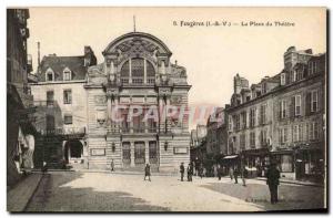 Old Postcard Fougeres Square Theater