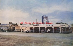 CA, Baker, California, Charles Brown Chevron Gas Station, Cafe, Store, 50s Cars