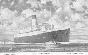 Cunard Line RMS Lancastria Steamer Ship Vintage Postcard AA83021