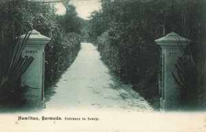 Bermuda Hamilton Entrance to Soncy Vintage Postcard 03.72