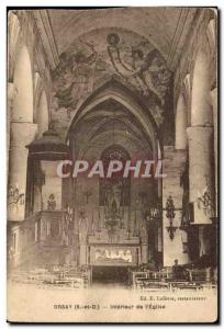 Orsay Old Postcard Interior of & # 39eglise