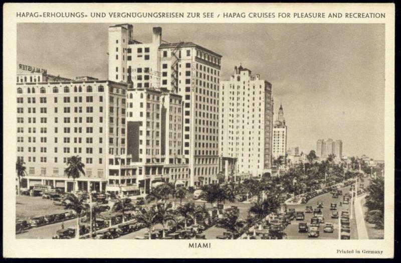 Miami, Florida, Columbus, Colonial Hotel (1940) HAPAG