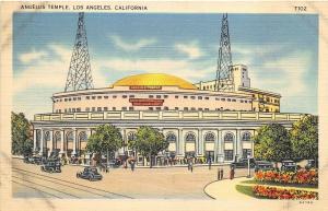 Los Angeles California 1930-40s Postcard Angelus Temple Church of Four Square  