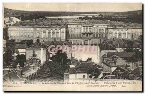 Compiegne Old Postcard Panorama of the castle made of & # 39eglise Saint Jacques