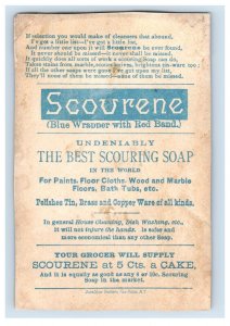 1880s Koko Fine Groceries Scourene Soap Asian Man #2 Fab! F136