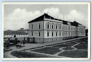 Plzeň Czech Republic Postcard Planá Kaserne Building Garden View 1942