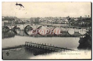 Old Postcard Limoges Pont Saint Martial