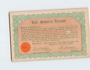 M-126810 Live Saver's License The Society For Prevention Of Cruelty To The Damp