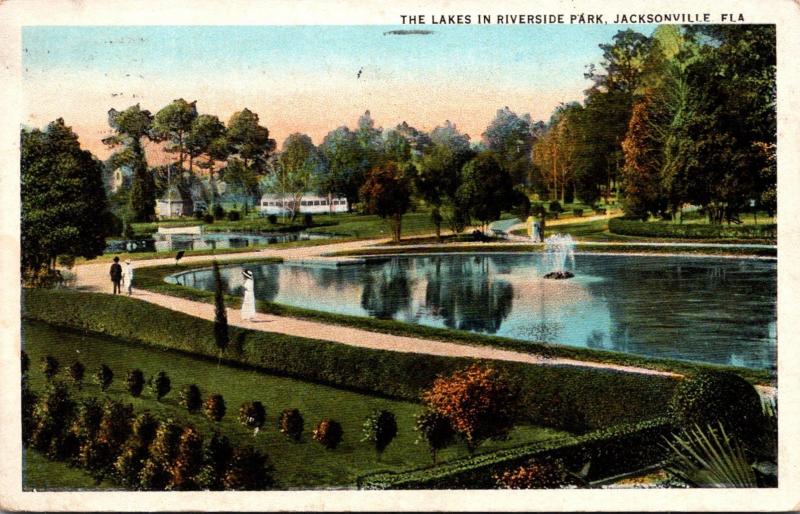 Florida Jacksonville The Lakes In Riverside Park 1924