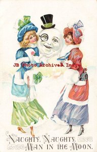 Fantasy, Snowman with 2 Women, Naughty Naughty Man in the Moon