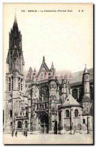 Old Postcard The cathedral Senlis