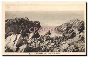 Old Postcard Rochers De La Grande Cote