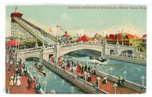 MA - Revere Beach. Wonderland Amusements, Shooting the Chutes ca 1907