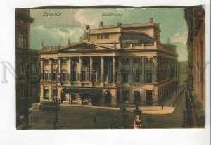 485501 POLAND Wroclaw Breslaucity theater tram Vintage postcard