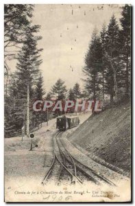 Old Postcard Chemin de Fer Cremaillere Mont Revard A trench Train