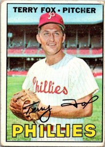 1967 Topps Baseball Card Terry Fox Philadelphia Phillies sk2207