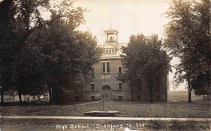 Real Photo Postcard High School in Stanford, Illinois~121304