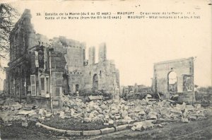 France Maurupt Marne battle remains of the town hall ww1