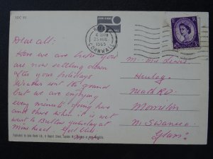 Cornwall BUDE The River Strat showing PADDLE BOATS c1960s Postcard