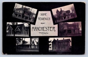 JH4/ Manchester Tennessee Postcard c1910 6View Homes Residences 107