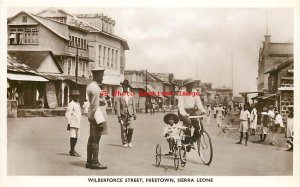 Sierra Leone, Freetown, RPPC, Wilberforce Street, Business Area,Lisk-Carew Photo 