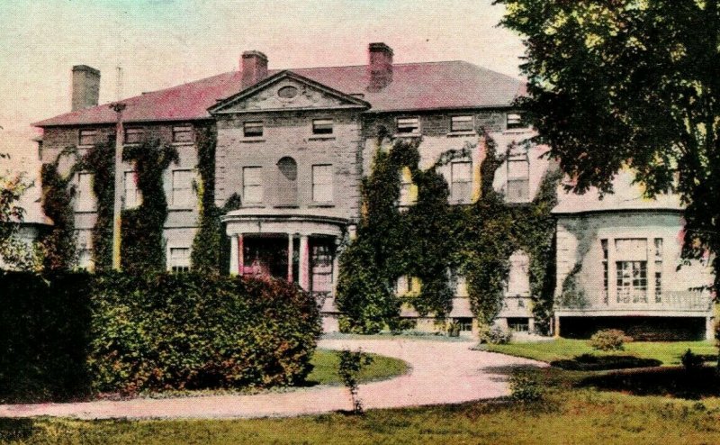 Vtg Carte Postale C 1908 Fredericton Nb Canada Vieux Government Maison Canada