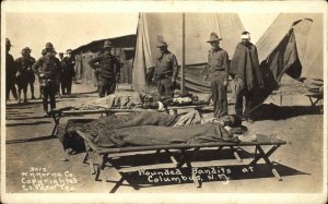 Columbus New Mexico NM Wounded Mexican Revolution c1910 Real Photo Postcard