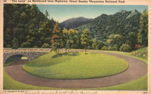 Vintage Postcard 1940 Loop Newfound Gap Highway Great Smoky Mountains Nat'l Park