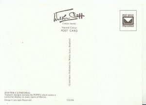 Devon Postcard - Exeter Cathedral - Tapestry - The Poppy - Ref 10124A