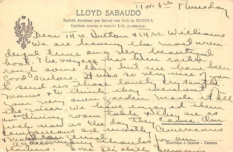 SS Conte Rosso Conte Verde Lloyd Sabaudo Ship Line Ship 