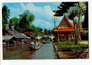 3109137 THAILAND BANGKOK View of Klong Canal Old photo postcard