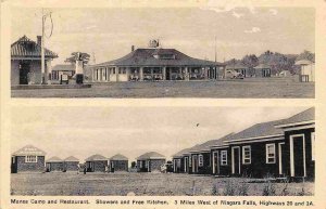 Manos Camp Restaurant Gas Station Niagard Falls Canada 1950cpostcard