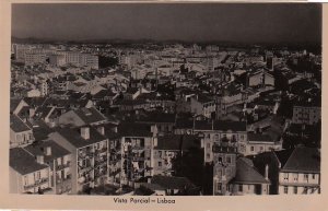 Postcard RPPC Vista Parcial Lisboa Portugal