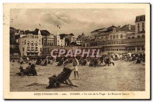 Old Postcard Dinard A Corner Of The Beach Casino Balneum