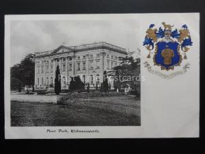 Hertfordshire Coat of Arms RICKMANSWORTH Moor Park c1904 by C W Faulkner & Co