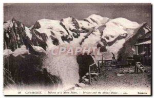 Old Postcard Chamonix Brevent and Mont Blanc