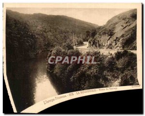 Old Postcard L & # 39Auvergne pittorasque bourboule dam road