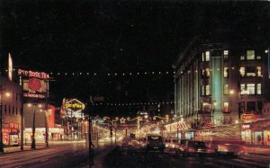 WINNIPEG , Manitoba , Canada , 50-60s ; Portage Avenue at night