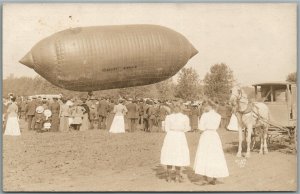 WILSON PARK PA US ZEPPELIN BEACHEY AIRSHIP ANTIQUE REAL PHOTO POSTCARD RPPC