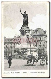 Old Postcard Paris Place de la Republique