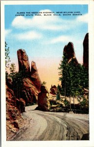 Vtg Postcard Black Hills South Dakota SD Needles Highway Custer State Park 1930s