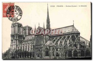 Postcard Old Paris Notre Dame the apse