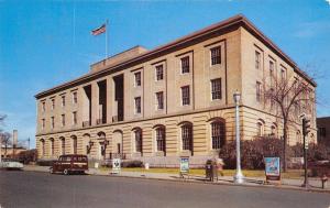 Waterloo Iowa~US Post Office~Recruiter Posters~SUV Wagon~Postcard 1950s