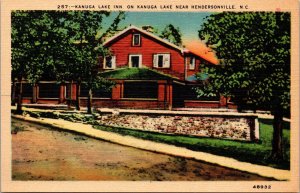Vtg Hendersonville North Carolina NC Kanuga Lake Inn 1930s Linen View Postcard