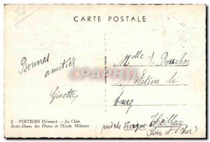 Old Postcard Poitiers (Vienna) Clain Our Lady of the Dunes and I Ecole Militaire