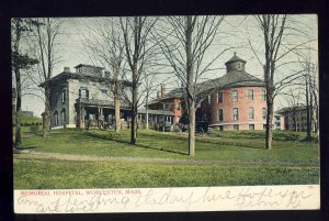 Worcester, Massachusetts/MA Postcard, Memorial Hospital, 1908!